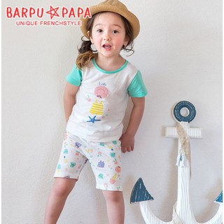 ❤現貨C066❤bebezoo/ARPUPAPA韓國品牌童裝純棉舒適家居服 套裝可愛兩件套 休閒服(沙灘趣味)