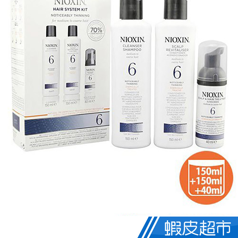 NIOXIN 耐奧森 6號豐髮體驗組(洗150ml+護150ml+護理液40ml)  現貨 蝦皮直送