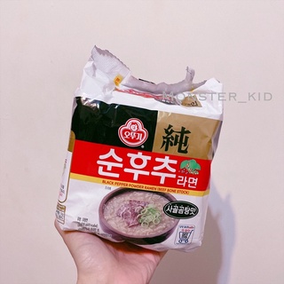 【monster_kid】韓國代購！預購商品！新增碗裝！OTTOGI不倒翁 純牛骨湯胡椒拉麵 一袋四入 440g