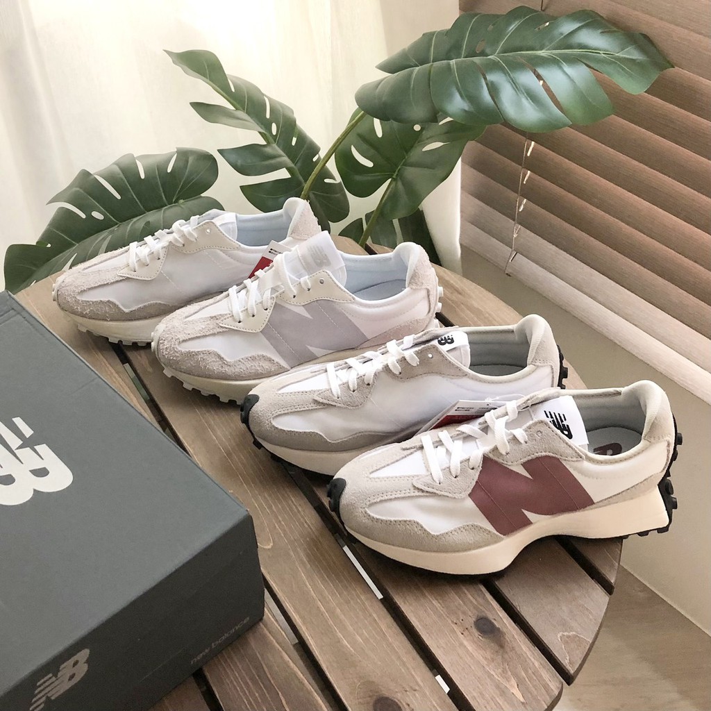 【KT USA】NEW BALANCE 327 海鹽 白絲綢 鞋子 運動鞋 增高鞋 麂皮 墊高