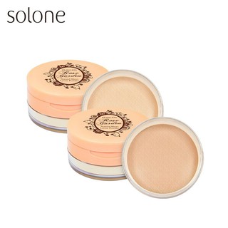⭐蝦皮發票⭐ solone 玫瑰公主花園系列 零妝感柔焦蜜粉 (2色可選) 長效控油 完美定妝 蜜粉 7235