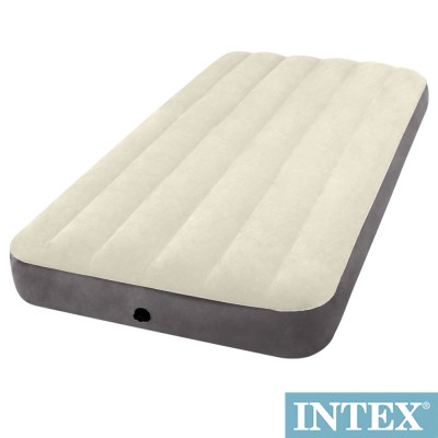 INTEX 新型氣柱-單人加大植絨充氣床墊 (寬99cm)~二手~~九成新