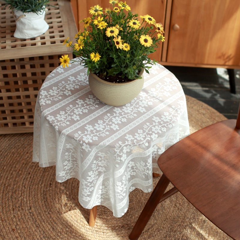 北歐風 蕾絲桌布 韓式蕾絲風白色蓋巾 拍照道具 拍照背景布 復古 拍攝道具 桌巾 鏤空 蕾絲 居家裝飾
