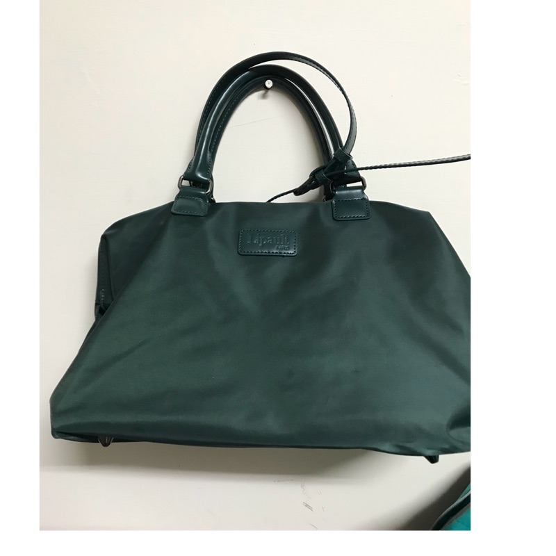 二手 法國品牌 lipault  新麗秀 samsonite 集團墨綠色 波士頓包/保齡球包 M號