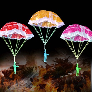 Fol 2 合 1 降落傘玩具登陸士兵雕像互動戶外玩具適合幼兒家庭後院遊戲兒童生日