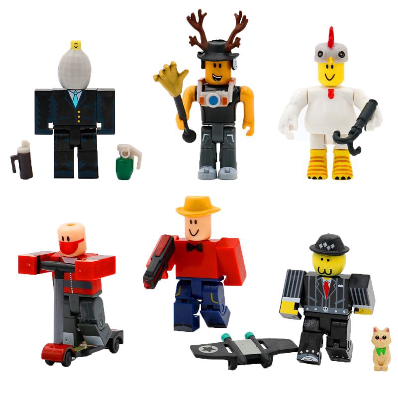 6 件/套 Roblox 遊戲角色 Roblox 可動人偶 PVC 遊戲玩具