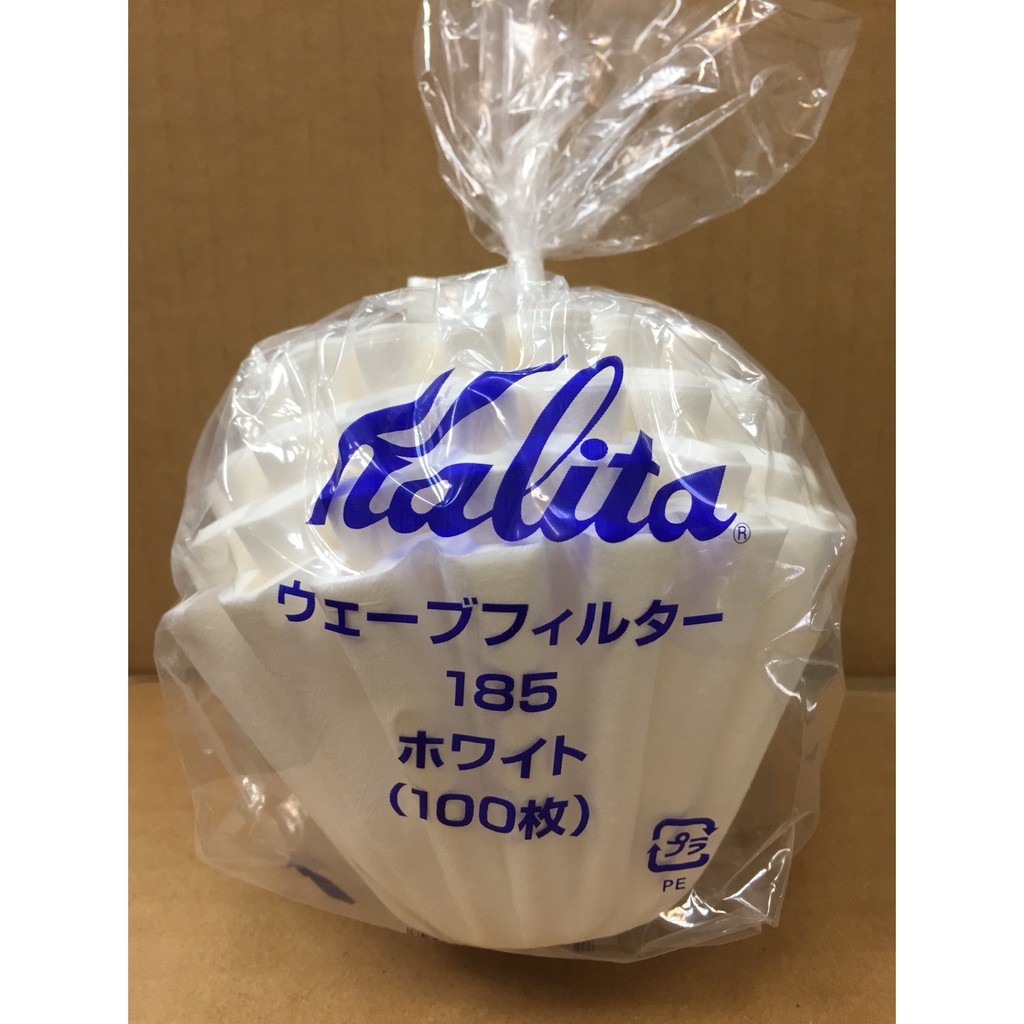 日本 Kalita 酸素漂白濾紙 185濾杯  2-4人蛋糕濾杯 專用100張入 波浪濾紙 蛋糕濾紙 2～4人用