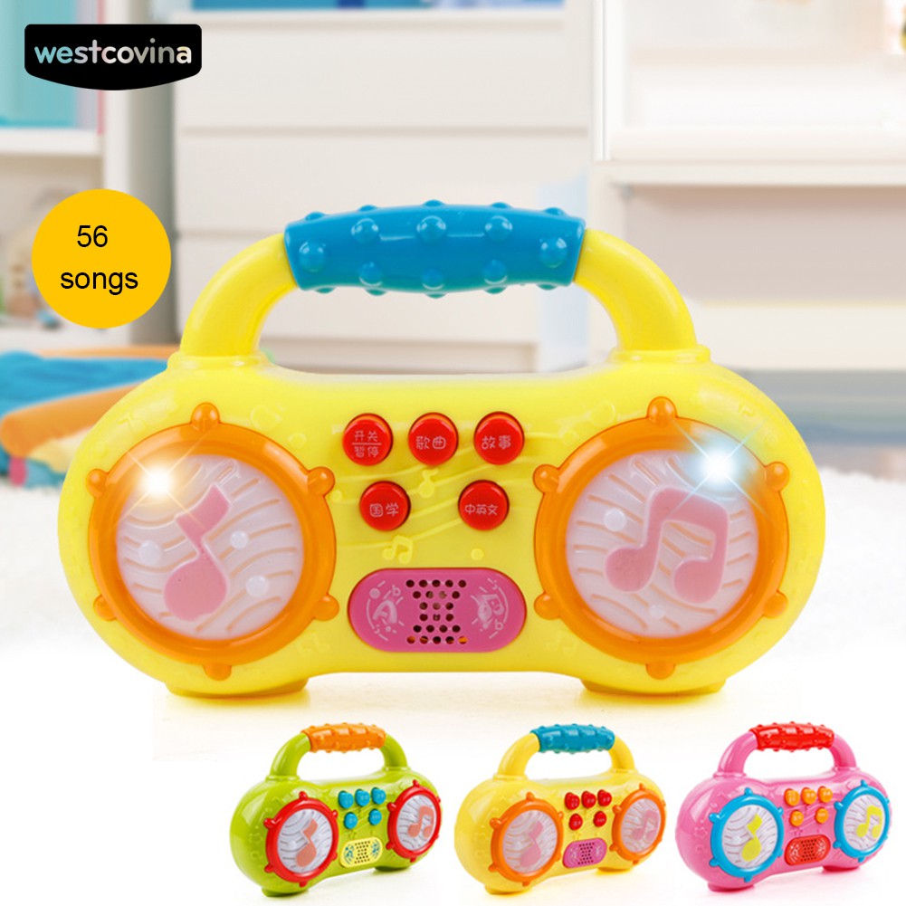 👶新寵兒母嬰店👶兒童早教音樂播放器學習玩具聲光益智多功能迷你收音機故事機