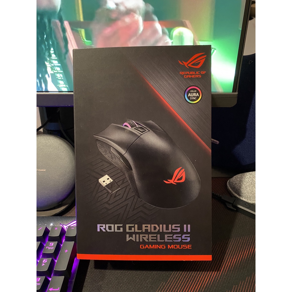 ASUS 華碩 ROG Gladius II Wireless 無線電競滑鼠 RGB 藍芽滑鼠