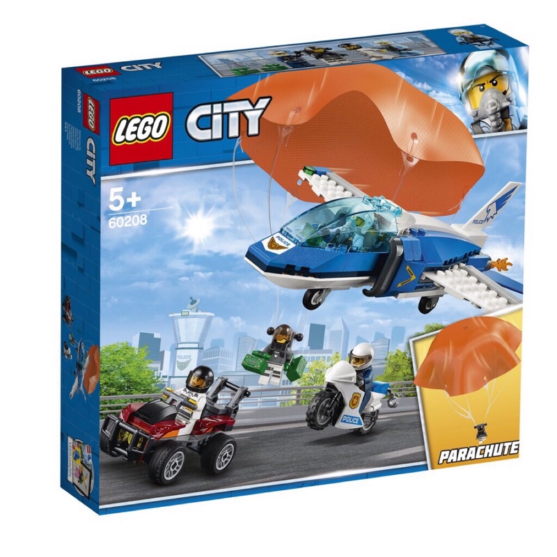 《全新現貨》LEGO City 樂高城市系列盒組 60208 航警降落傘追捕