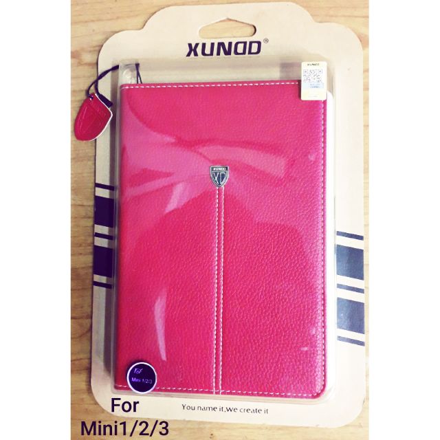 XUNDD品牌 ipad mini/1/2/3平板皮套保護套（桃紅色）未拆封新品