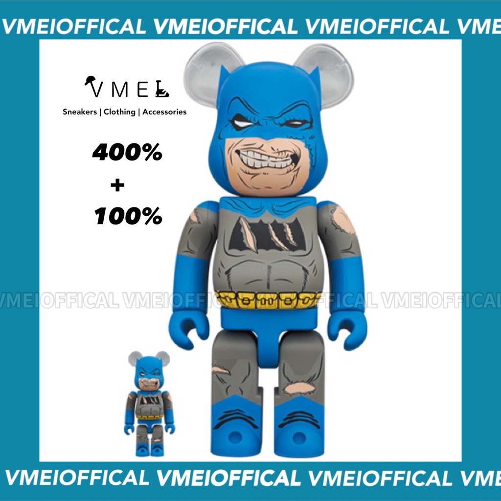 【VMEI】BE@RBRICK BATMAN 蝙蝠俠 黑暗騎士歸來 400% + 100% 庫柏力克熊 2022/12