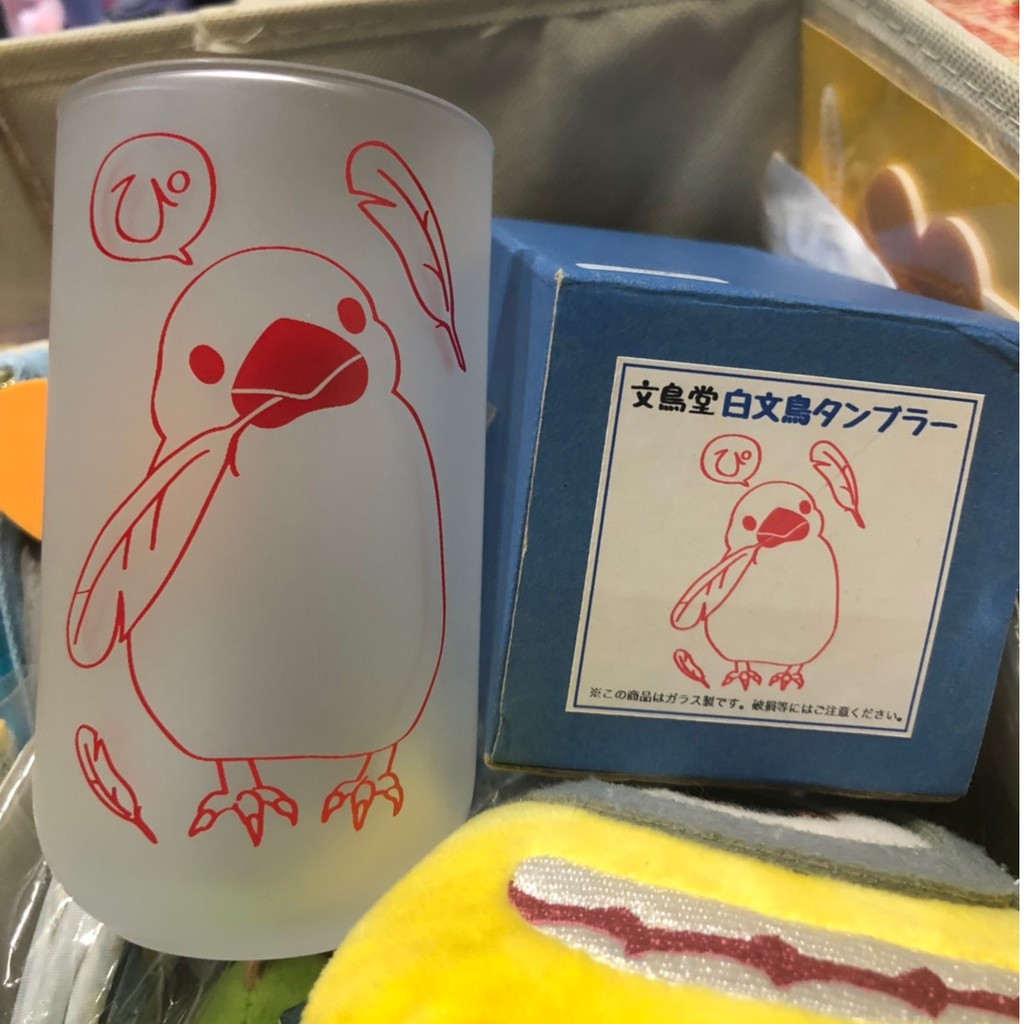 日本正版小鳥雜貨 超可愛白文鳥圖案玻璃杯子特價唷 蝦皮購物