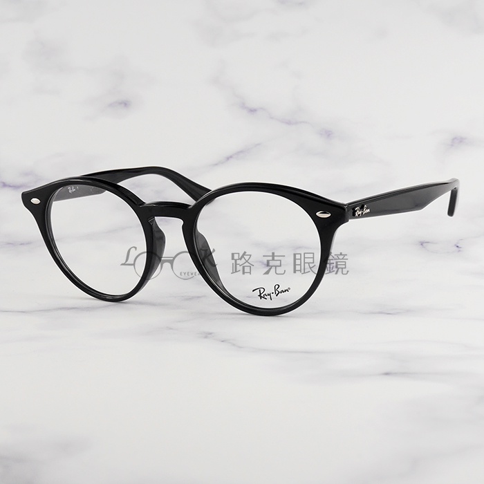 【LOOK路克眼鏡】Ray Ban 雷朋 光學眼鏡 圓框 黑色 RB2180F 2000