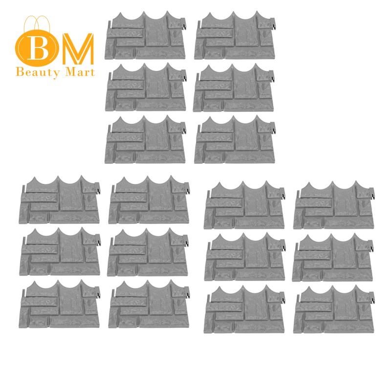 高品質 草坪飾邊植物邊框 灰色石磚花壇和花園籬笆 用於diy家居花園裝飾 18件 蝦皮購物