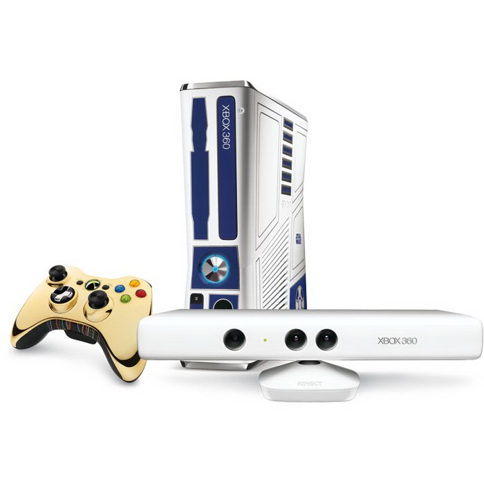 【二手主機】微軟 XBOX360 SLIM 星際大戰限定主機+KINECT+控制器(金)+自製系統+LT3.0 台中