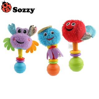 Sozzy 嬰兒搖鈴毛絨嬰兒玩具手搖鈴可愛玩具