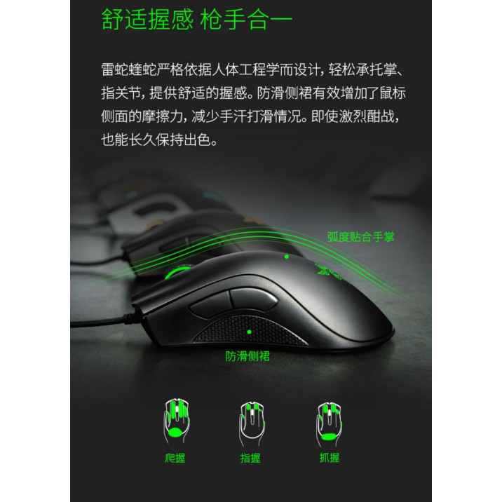 ◆台灣現貨 精英版 RAZER 雷蛇 DeathAdder Elite  煉獄奎蛇 電競滑鼠 奎蛇 電子競技專用滑鼠