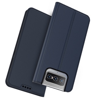 潮殼 純色簡約磁吸插卡皮套 華碩 Asus Zenfone 8 Flip 手機殼 翻蓋保護套 全包防摔 手機殼 保護殼