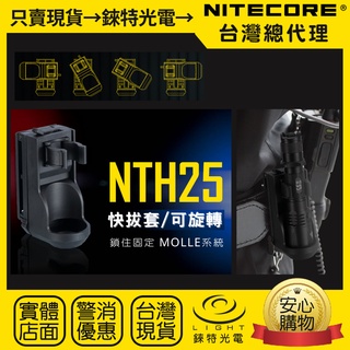 【錸特光電】NITECORE NTH25 快拔套 可鎖住手電筒 360旋轉 MOLLE 警察勤務 可掛S腰帶 P20i