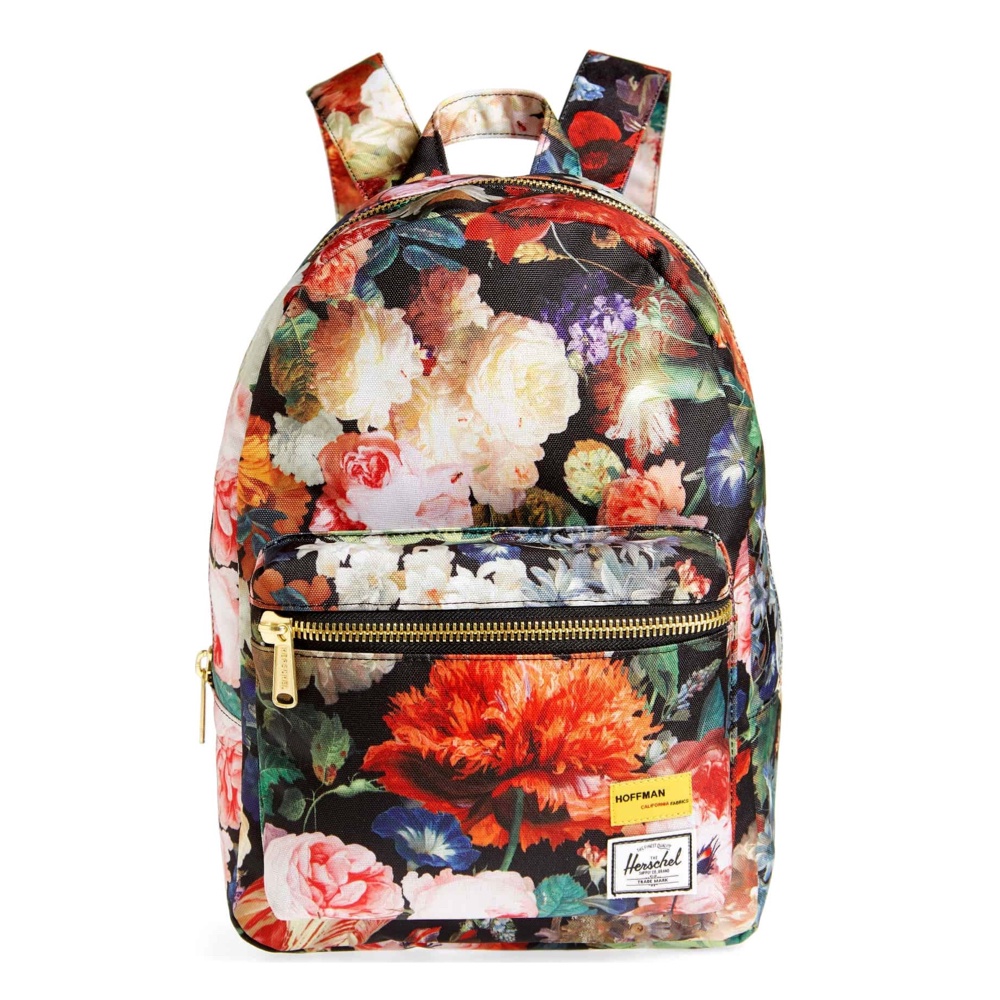 Herschel Grove XS 中小型  Hoffman 聯名 秋季 花卉 油畫 金屬拉鍊 女生 後背包 背包 現貨