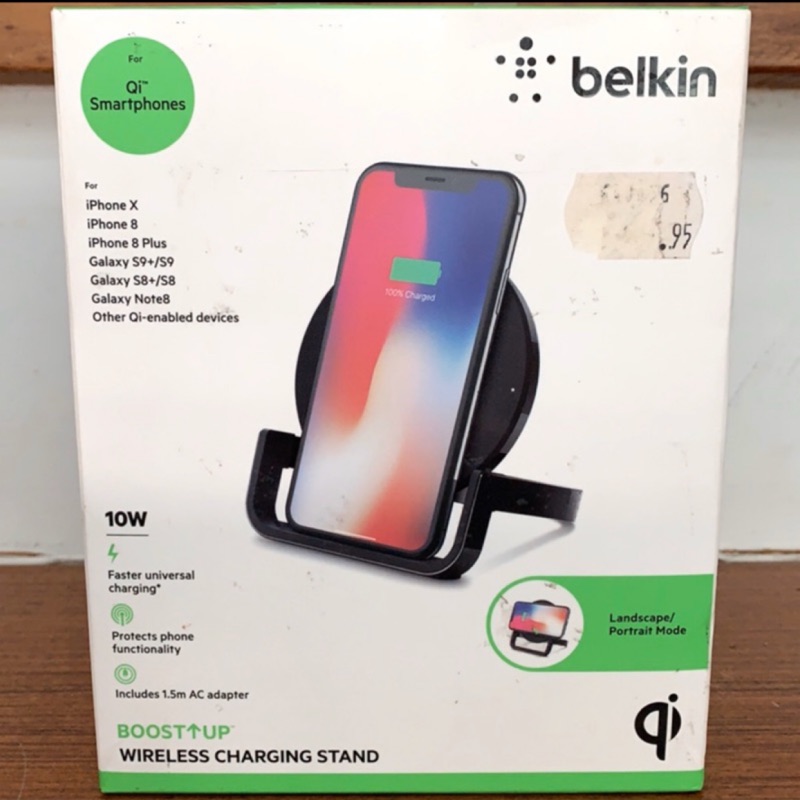 Belkin Boost Up無線快速充電桌架10W (放上立即感應充電 很推薦）
