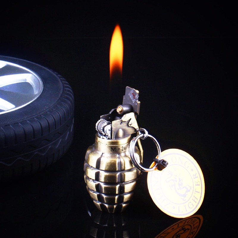 【MEGA】🚚免運 美國熱銷 打火機 50mm 手榴彈造型 打火機 鑰匙圈 造型打火機 充氣式 點煙器 Lighter