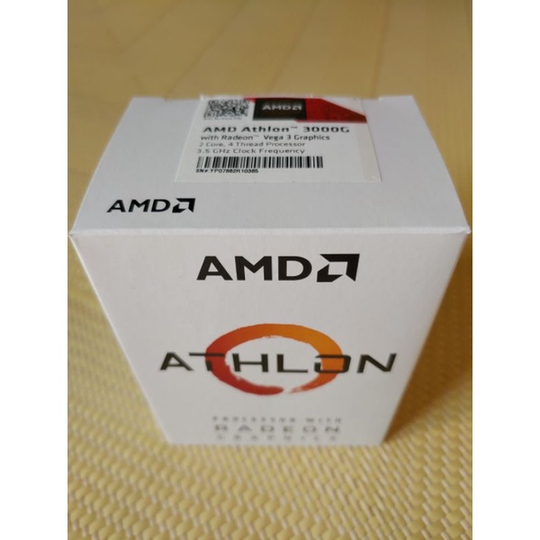 AMD Athlon 3000G 雙核心 CPU Vega3 內建顯示