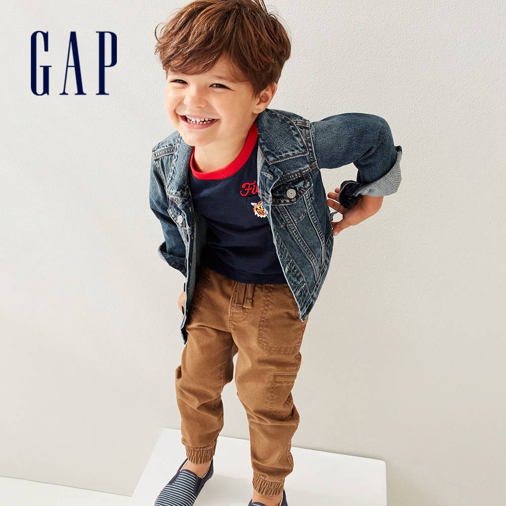 Gap 男幼童裝 Gap x Disney迪士尼聯名 米奇牛仔外套-中度水洗(496127)