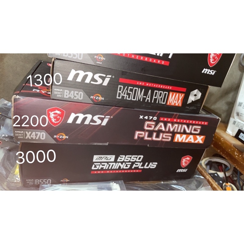 B450M-A PRO   X470 GAMING PLUS    B550 GAMING PLUS