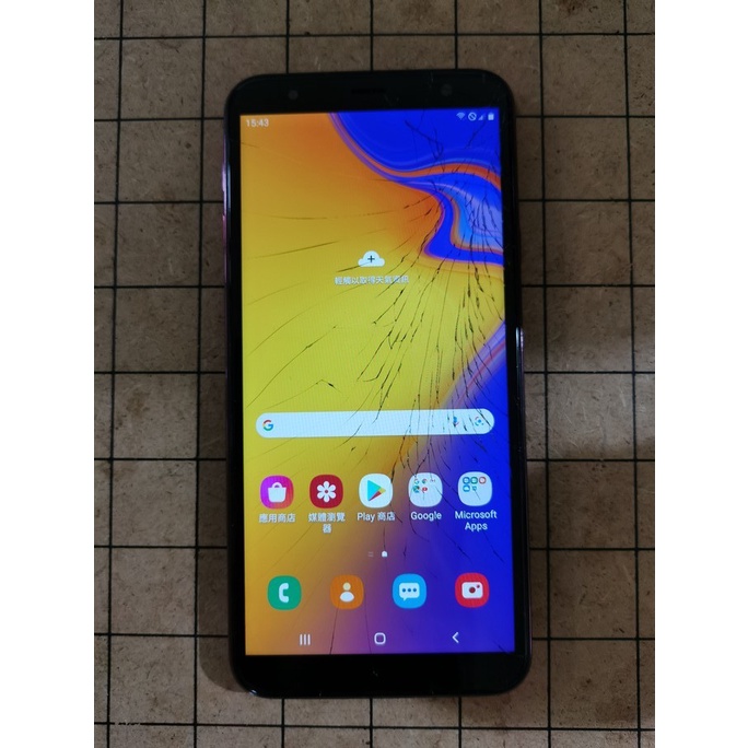 [面板破,可正常操作] SAMSUNG Galaxy J4+ 6吋 32GB 二手 手機 故障 零件機