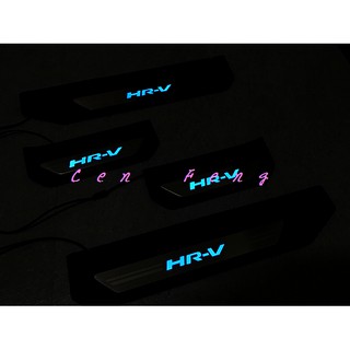 涔峰ＣＦ☆ (原廠藍光) HONDA 本田 HR-V HRV LED 門檻踏板 外門檻 白金踏板 不鏽鋼 迎賓踏板