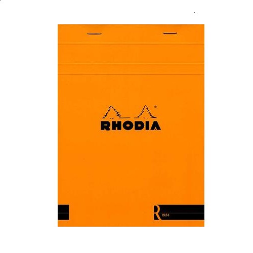 RHODIA Le R Head Stapled Pad 空白筆記本/ A5/ Orange/ Plain eslite誠品