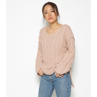 【SLY】 PATCH WORK CABLE TUNIC 麻花毛衣