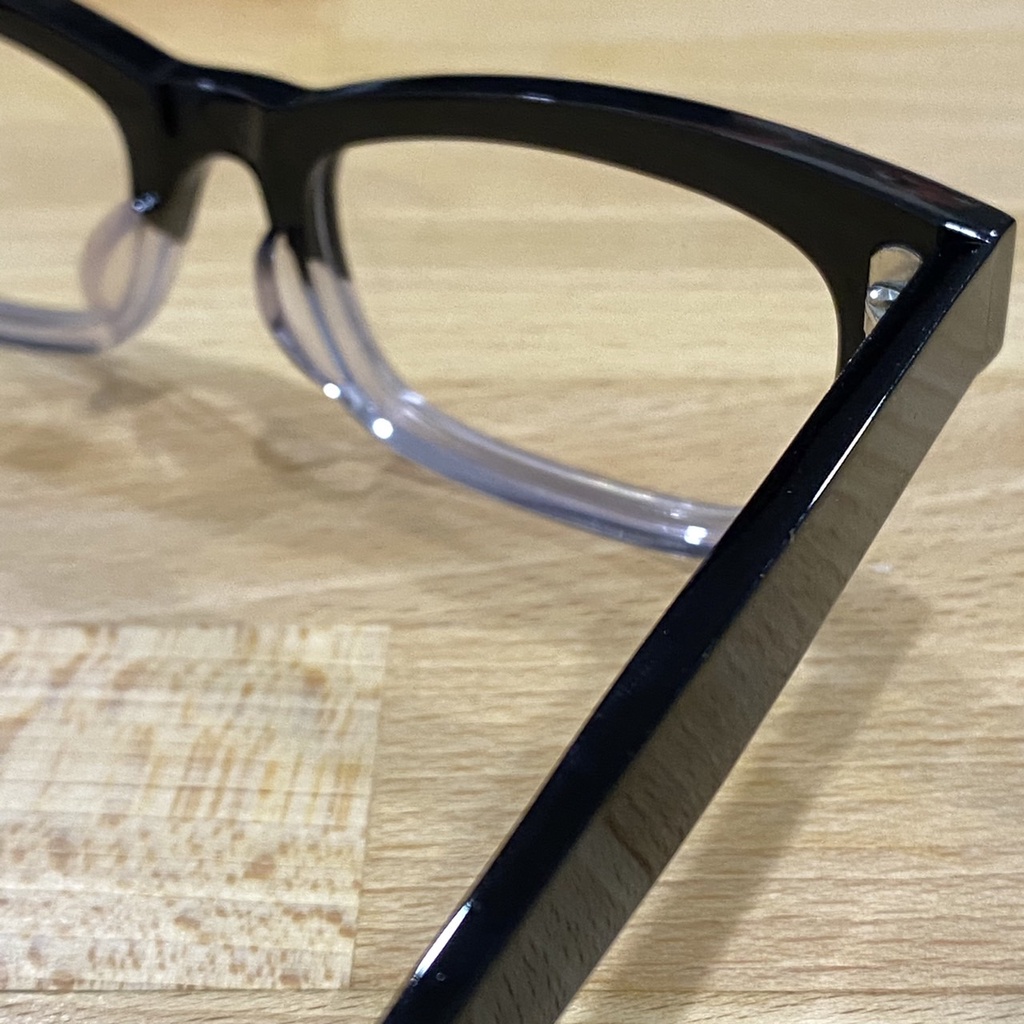 全新品絕版金子眼鏡與市佐佐木與市Y-10 上黑下透明泰八郎999.9 白山 