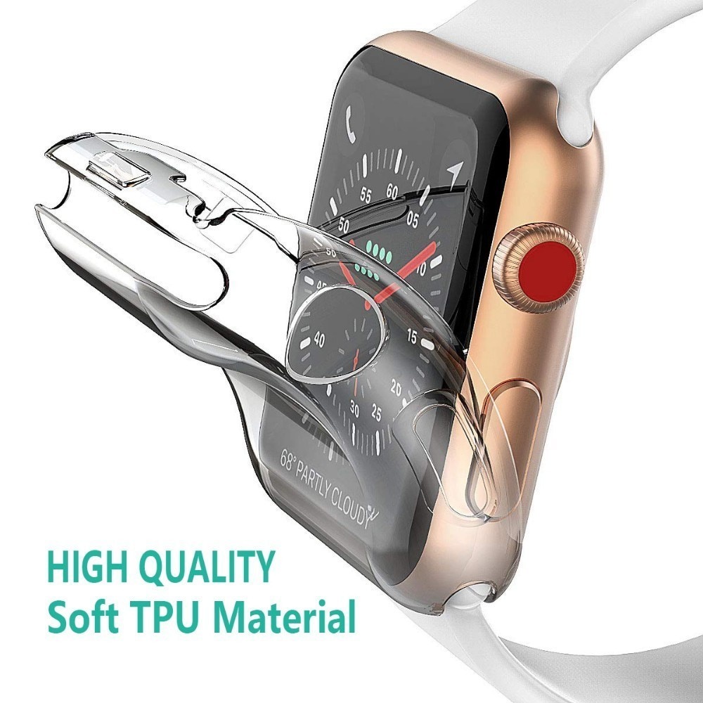 Apple Watch 7 6 SE 全保護套 TPU 透明超薄 Iwatch 系列 40mm 44mm 屏幕保護套