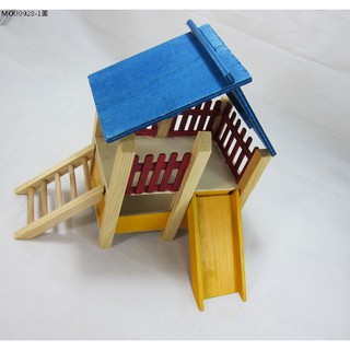 【鹹蛋鼠鼠壓箱寶】MOU0928 倉鼠碉堡木質房子 城堡玩具 倉鼠木屋 休息玩耍小木屋 滑梯 倉鼠玩具 傢俱
