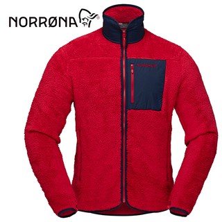 【Norrona 老人頭 挪威】norrona warm3 保暖外套 刷毛外套 男款 花旦紅(5207-20-1125)