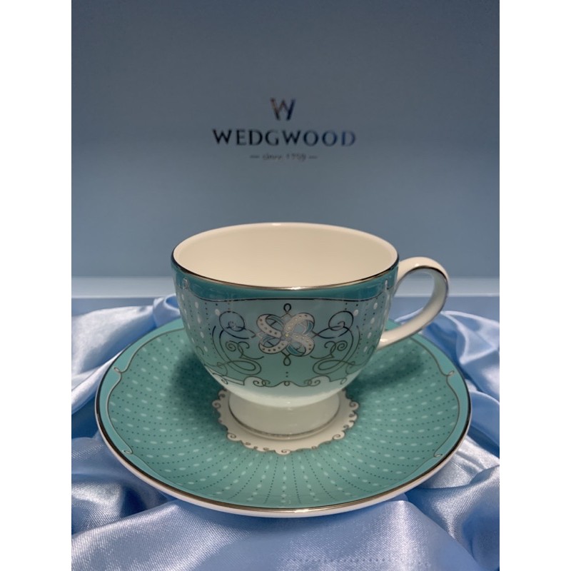 全新 （未使用過 ）2級品Wedgwood 瑋緻活 西臘神話女神 賽姬系列 骨瓷 咖啡/花茶兩用杯盤組
