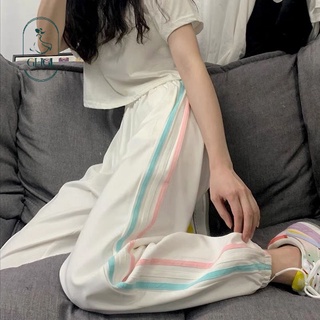 GHGl🔥16款下殺價 夏季運動褲女 寬鬆八分九分束口褲 超短運動熱褲 春夏季燈籠棉褲 小個子顯瘦白色 休閒褲子