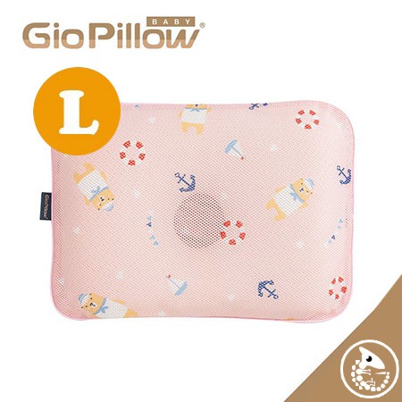韓國 GIO Pillow 超透氣護頭型嬰兒枕頭 L號 水手熊粉【金寶貝】