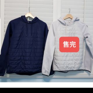 特價 Under Armour Cold gear /連帽內刷毛運動休閒上衣 /藍M /二手