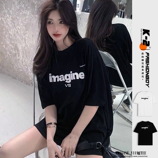 【K-2】韓國 IMAGINE VII 簡約短T 潮流 情侶 男女不拘 寬鬆 上衣 街頭 百搭 短袖【KIMAG】
