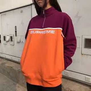 supreme 2 tone half zip