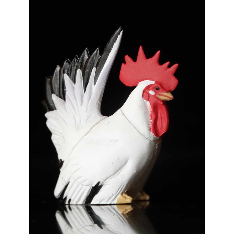 A-218 櫃 現況品 ： 海洋堂 FURUTA 日本動物 COLLECTION 白色 矮腳雞 　富貴玩具