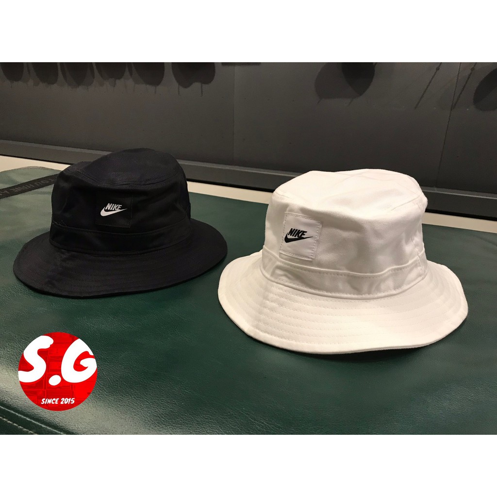 S.G NIKE NSW BUCKET 帆布 帽子 穿搭 休閒 遮陽帽 漁夫帽 男女 黑CK5324-010 白 100