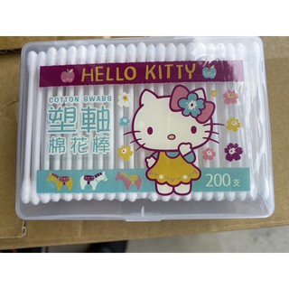 三麗鷗 Hello Kitty 塑軸棉花棒~圓頭 / 彩妝尖頭