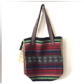 (全新)-PINA COLADA傳統墨西哥圖騰編織 肩背購物包