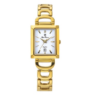 OP奧柏錶 女 白面長形金框 石英腕錶 (2477LK) 23mm
