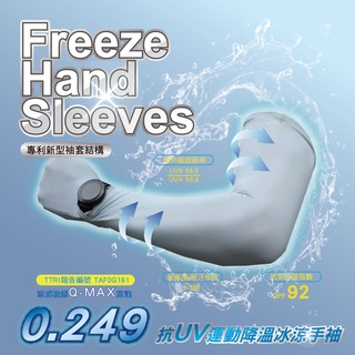 【AREXSPORT】AS-3471 冰絲袖套 涼感紗 防曬抗UV 降溫（隱藏式開口 ) TTRI涼感檢測 冰絲